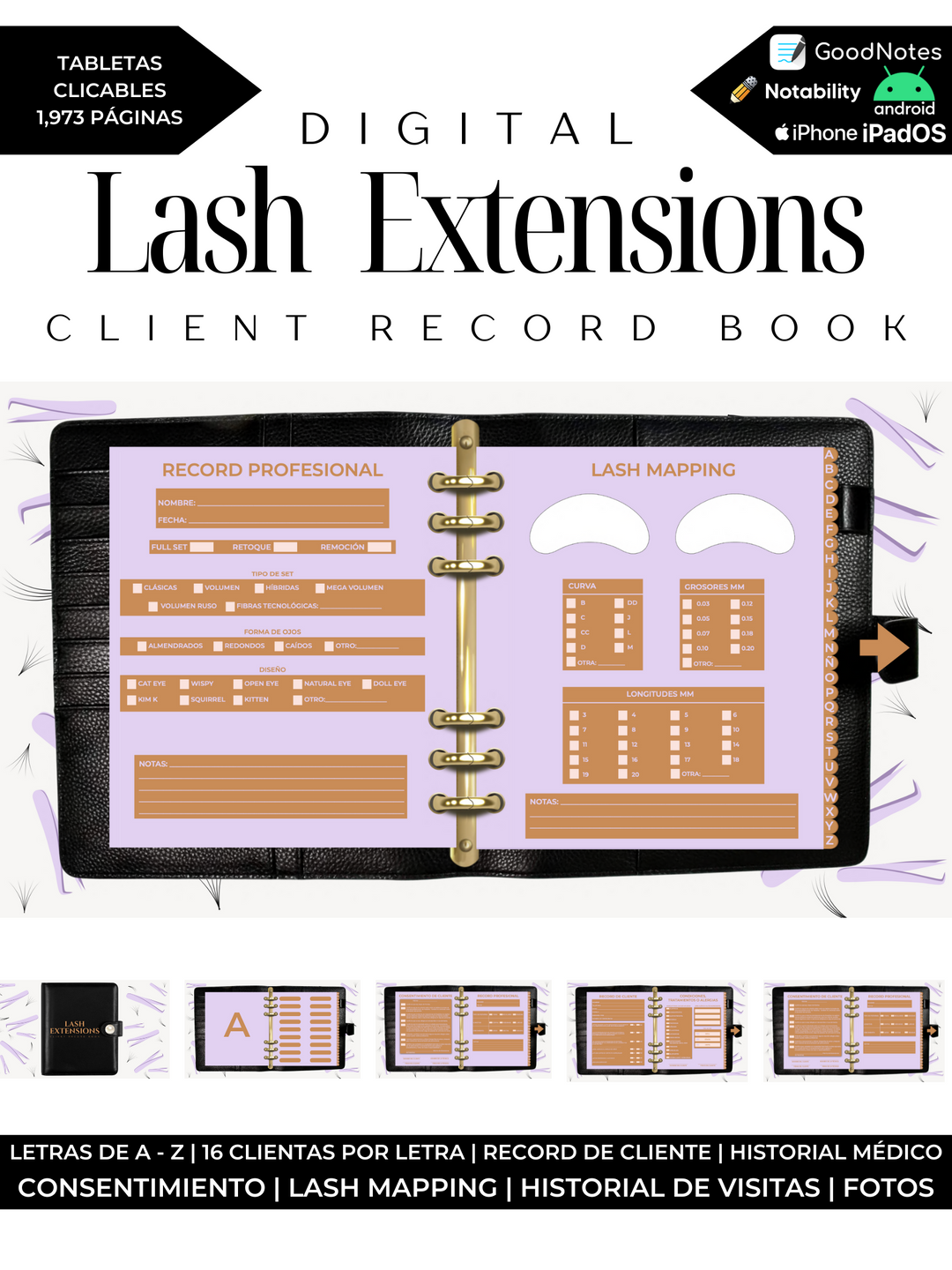 Client Record Book: Lash Extensions