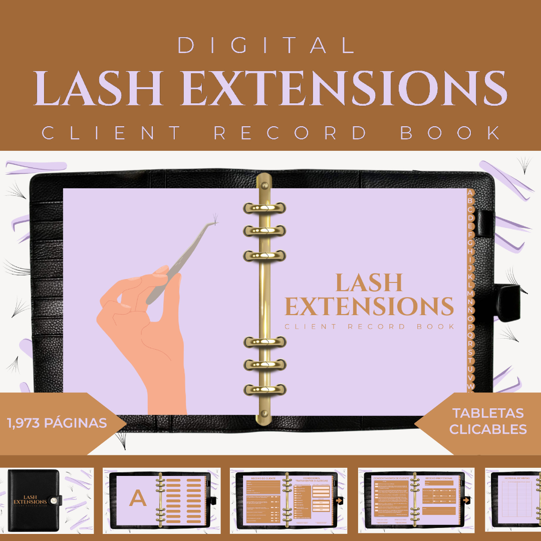 Client Record Book: EYELASH EXTENSIONS